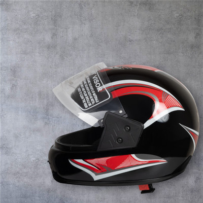 NOAX helmet bazarr unisex full face helmet _-Blue6262-Red jaal-ABCD-Helmat Motorbike Helmet(Red)