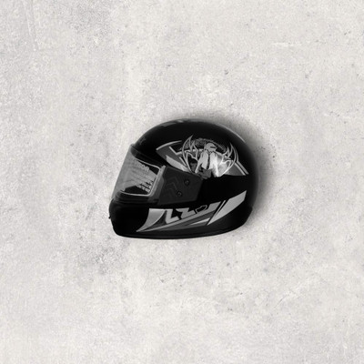 Font Unisex Full Face Helmet For Motorbikes -579-ABC Motorbike Helmet(Silver)