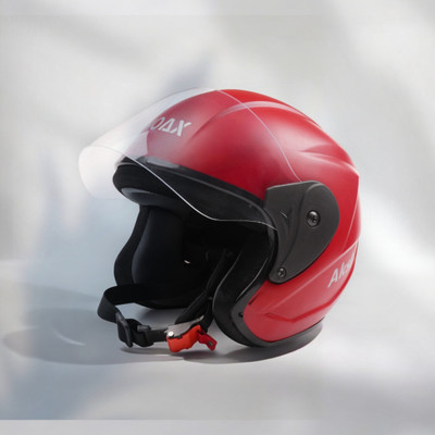 Font Helmet GOOD QUALITYFOR UNISEX for BIKE_-177A Motorbike Helmet(Red)