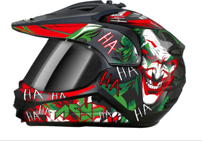 Agx X8 Joker with Polycarbonate Visor ABS Material Motorbike Helmet(Multicolor)