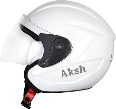 NOAX ISI marked helmet solid helmet((fk1 Motorbike Helmet(White)
