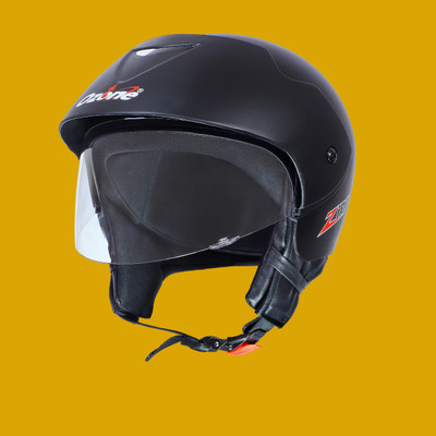 OZONE Zipp helmet _openface_largesize_053 Motorbike Helmet(Black)