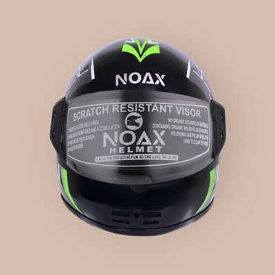 NOAX UNISEX UNIQUE FELMET FOR RIDIDNG BIKES-Green247 Motorbike Helmet(Green)