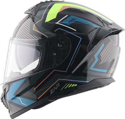 VEGA Zap Explore D/V Motorbike Helmet(Black Blue)