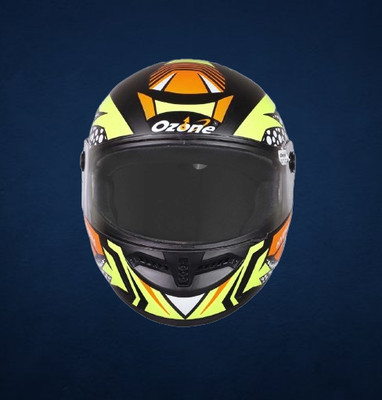 OZONE Full Face_Premium Helmet_Superior Quality_Unique Design_@v@G11 Motorbike Helmet(YELLOW-BLACK)