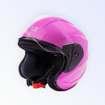 NOAX OPEN FACE HELMET ISI MARKED SOLID BODY UNISEX HELMET PACK OF 2 Motorbike Helmet(Pink)
