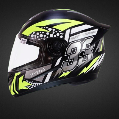 OZONE Prime Helmet_Hyena_full face_ISI_Certified_JBB@V17 Motorbike Helmet(YELLOW-BLACK)