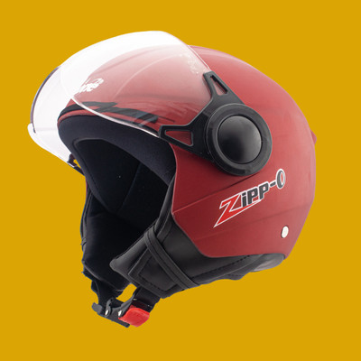 OZONE Zipp helmet _openface_largesize_039 Motorbike Helmet(Red)