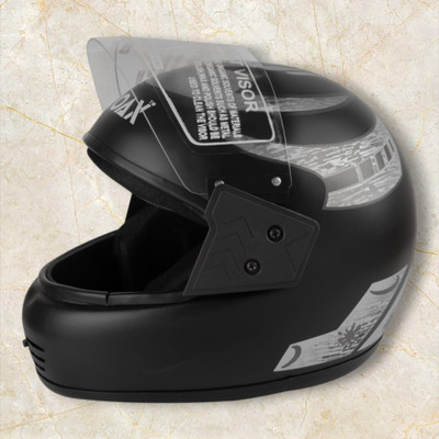 NOAX ISI MARKED KING OF HELMET UNISEX RIDDING HELMET TOP SELLING(DD-735 Motorbike Helmet(Silver)