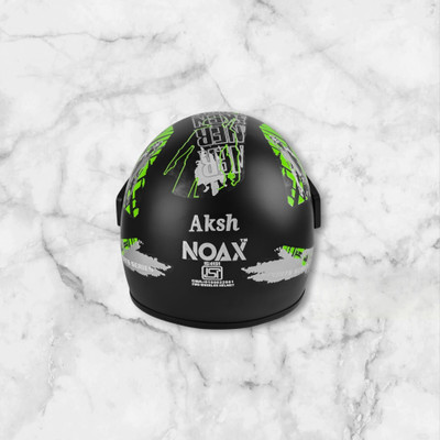 NOAX BRANDED ISI MARKED HELMET FOR UNISEX GENDER KEEP SAFE RIDING (SLFK-1237 Motorbike Helmet(Green)