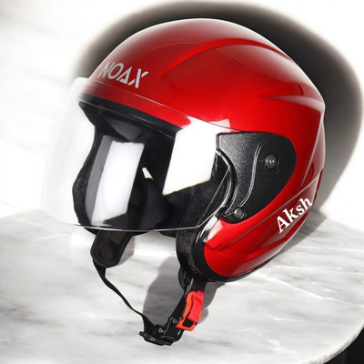 NOAX Helmet GOOD QUALITYFOR UNISEX for BIKE_-139 Motorbike Helmet(Red)