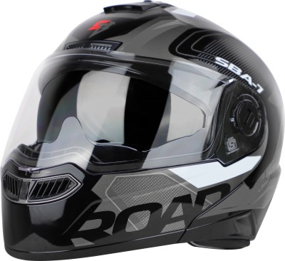 Steelbird Air SBA-7 ISS ROAD MATT BLACK GREY L SIZE 600 MM FLIP UP Motorbike Helmet(MATT)