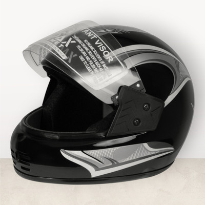 NOAX ISI MARKED KING OF HELMET UNISEX RIDDING HELMET TOP SELLING(DD-760 Motorbike Helmet(Silver)