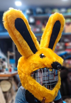 Vagary Rabbit Style Bunny Helmet Cover For Full Face Helmet Motorbike Helmet(Yellow)