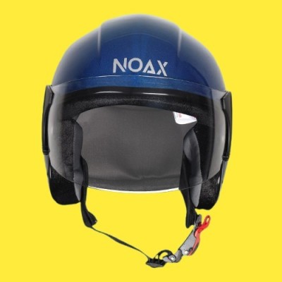 NOAX Blue glossy half face Motorbike Helmet(Blue)