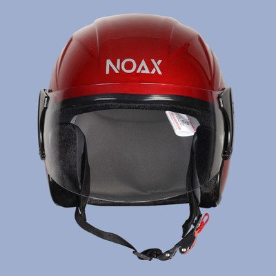 NOAX KING OF HELMET UNISEX OPEN FACE HELMET_126 Motorbike Helmet(Red)