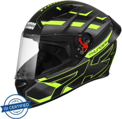 STUDDS THUNDER D6 Motorbike Helmet(Matt Black Grey N5)