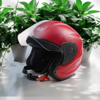 NOAX unisex full face good hard quality helm-313 Motorbike Helmet(Red)