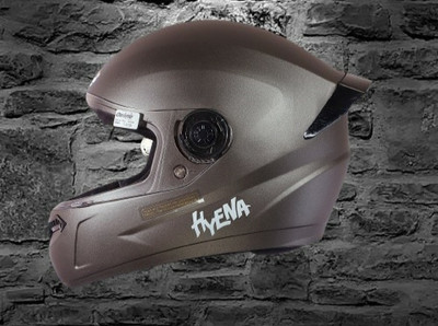 OZONE JSR_CLASS 1 QUALITY_FULLFACE_HYENA_HELMET_A1_L62 Motorbike Helmet(Brown)