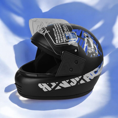 NOAX ISI MARKED KING OF HELMET UNISEX RIDDING HELMET TOP SELLING(DD-1592 Motorbike Helmet(Blue)