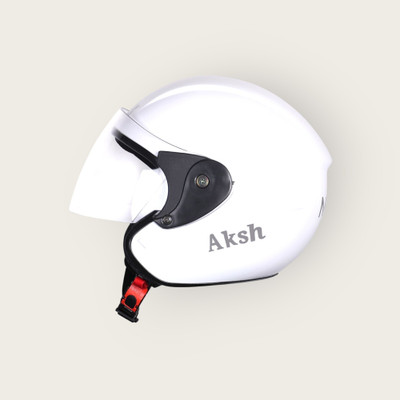 NOAX ISI marked helmet solid unisex helmet (fk128 Motorbike Helmet(White)