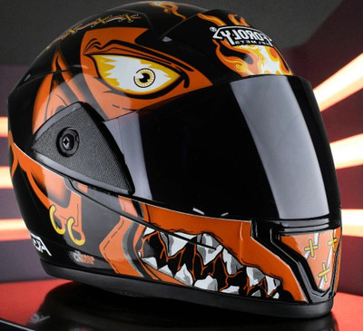 deletion Rado Bali with Anti UV Unbreakable Visor ABS Material, Unisex (NN-1) Motorbike Helmet(Orange)