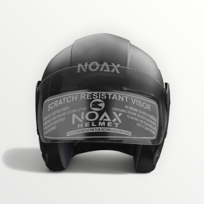 NOAX ISI marked helmet solid unisex helmet (fk92 Motorbike Helmet(Black)