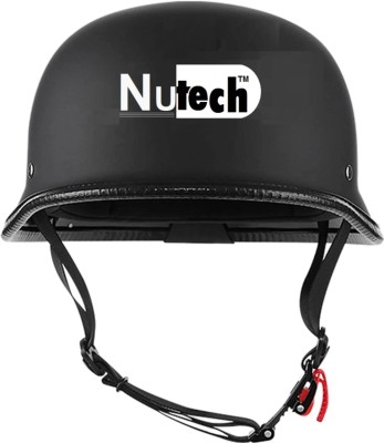 Nutech NU-TECH German Retro Style World War Inspired Half Helmet Motorbike Helmet(Black)