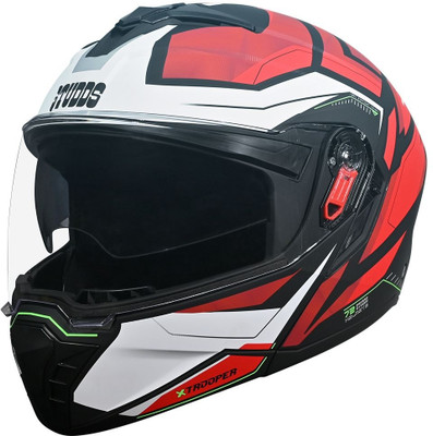 STUDDS Trooper D2 Motorbike Helmet(MATT BLACK RED)