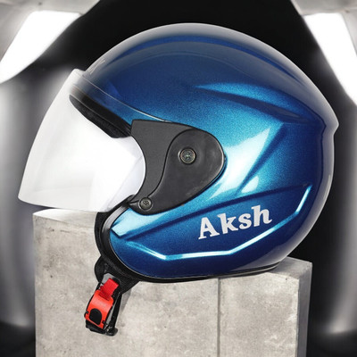 NOAX KING OF HELMET UNISEX OPEN FACE motorbike HELMET-120 Motorbike Helmet(Blue)