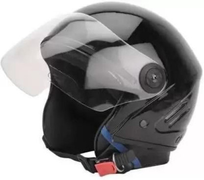 KNL _Black Track Half Face Helmet With ISI Certified Motorbike Helmet(Black)