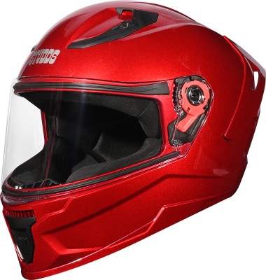 STUDDS Raider Super ISI Certified Full Face Helmet with Spoiler and Clear Visior Motorbike Helmet(Cherry Red)