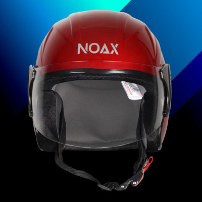 NOAX unisex open face helmet for safty67 Motorbike Helmet(Red)
