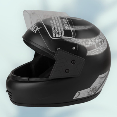 Font Unisex Full Face Helmet For Motorbikes -467-ABC Motorbike Helmet(Silver)
