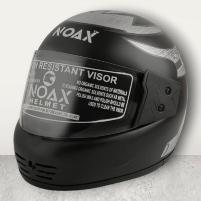 NOAX unisex full face good hard quality helmet-Silver325 Motorbike Helmet(Silver)