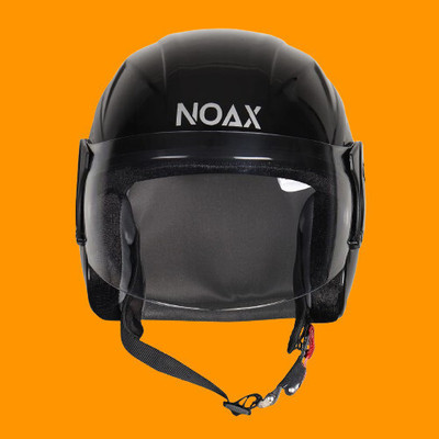 NOAX KING OF HELMET UNISEX OPEN FACE motorbike HELMET_63 Motorbike Helmet(Black)