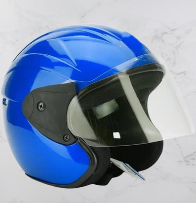 Lxt Blue_Half_face_Helmet_with ISI Certified_BL64 Motorbike Helmet(Blue)