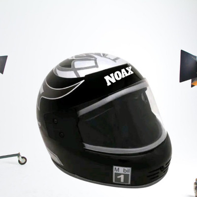 NOAX full face unisex helmet for safty6 Motorbike Helmet(Black)