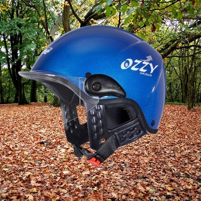 OZONE Ozzy Plain_OF_Unisex_largesize_Oz054 Motorbike Helmet(Blue)