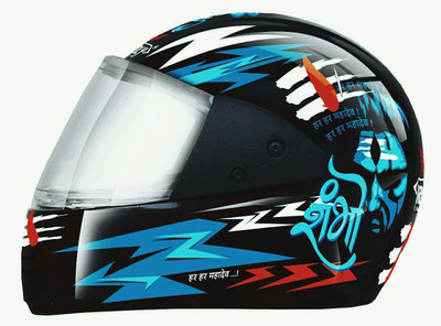 FOROLY Mahadev Om ISI Motorbike Helmet(Black)