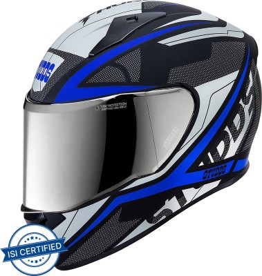 STUDDS Thunder D4 with Mirror Visor Motorbike Helmet(Matt Black)