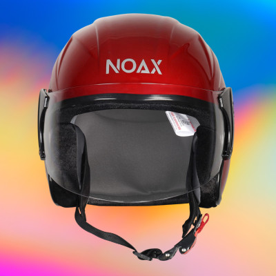 NOAX unisex open face helmet for safty1 Motorbike Helmet(Red)