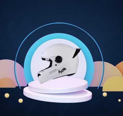 OZONE Full Face_Premium Helmet_Superior Quality_Unique Design_@v@G03 Motorbike Helmet(White)