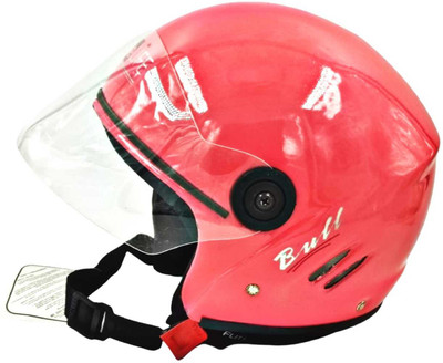 Save Life Pink Track Half Face Helmet | ISI Certified, Lightweight & Stylish Design Motorbike Helmet(Pink)