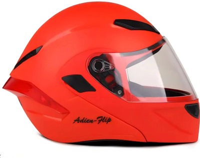 FOROLY Flip-Up, ABS Material, ISI Certified Unisex PC visor and Anti Odour Cloth Motorbike Helmet(Red)
