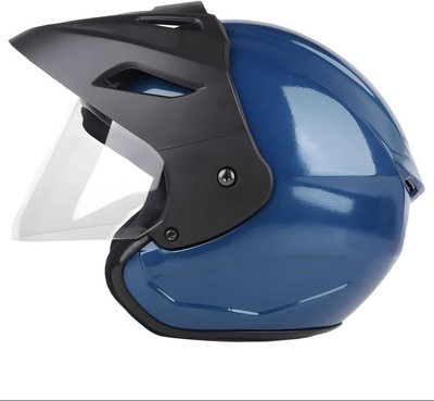 Agx Neno Peak with pc Visor ABS Material Motorbike Helmet(Blue)