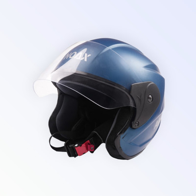 NOAX ISI marked helmet solid unisex helmet (fk178 Motorbike Helmet(Blue)