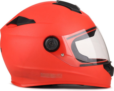 FOROLY Adien-2 with Anti UV PC Visor ABS Material Unisex Motorbike Helmet(Red)