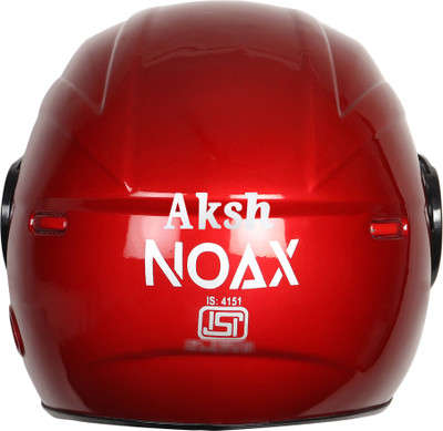 NOAX ISI marked helmet solid helmet((fk21 Motorbike Helmet(Red)