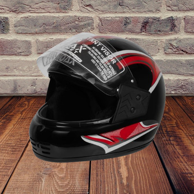 NOAX UNISEX SAFETY HELMET ONROAD HELMET- TWO WHEELER,BIKE & SCOOTER (SL-1482 Motorbike Helmet(Black)